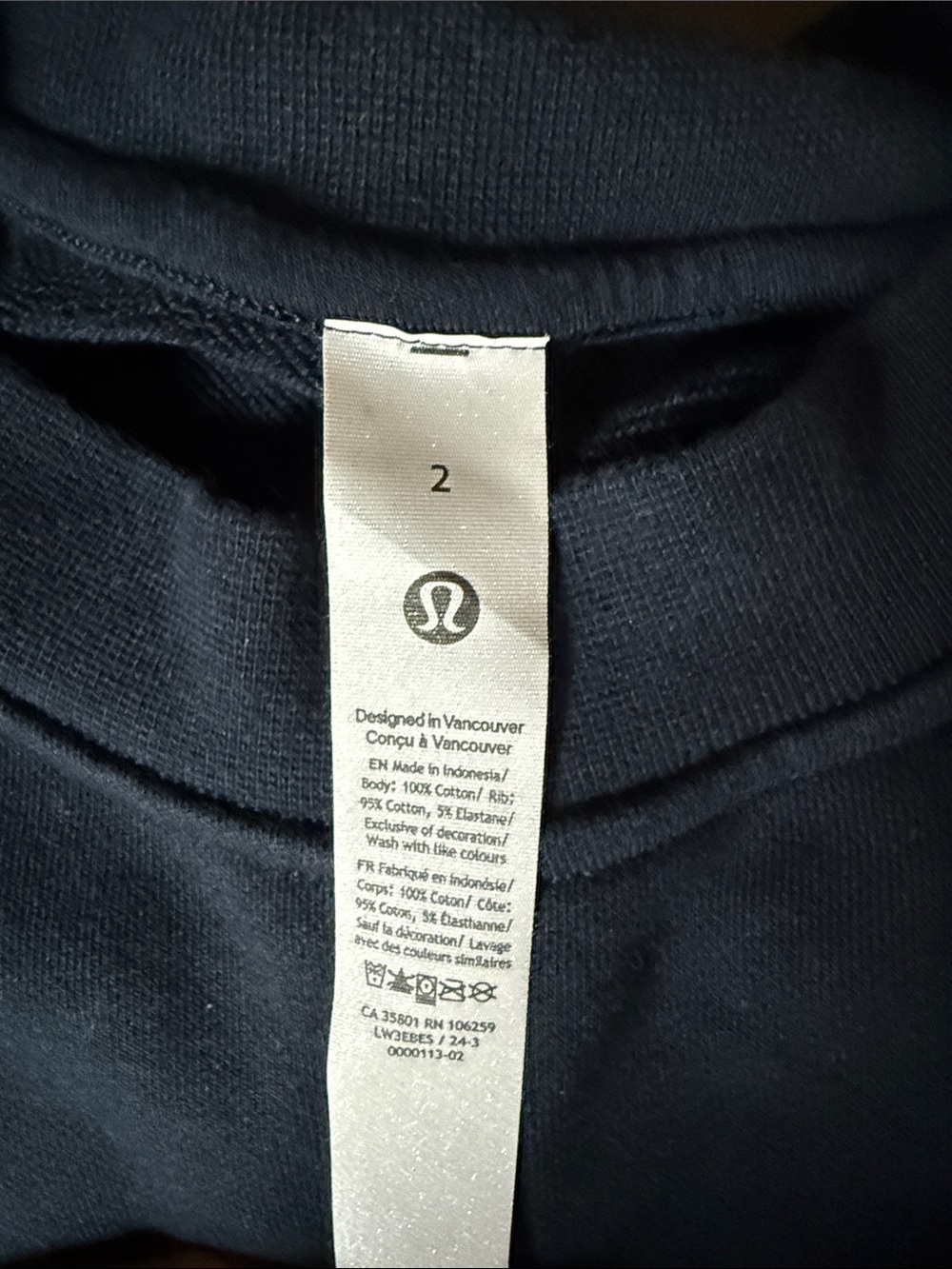 lululemon athletica Navy Crewneck Pullover - Picture 2 of 4
